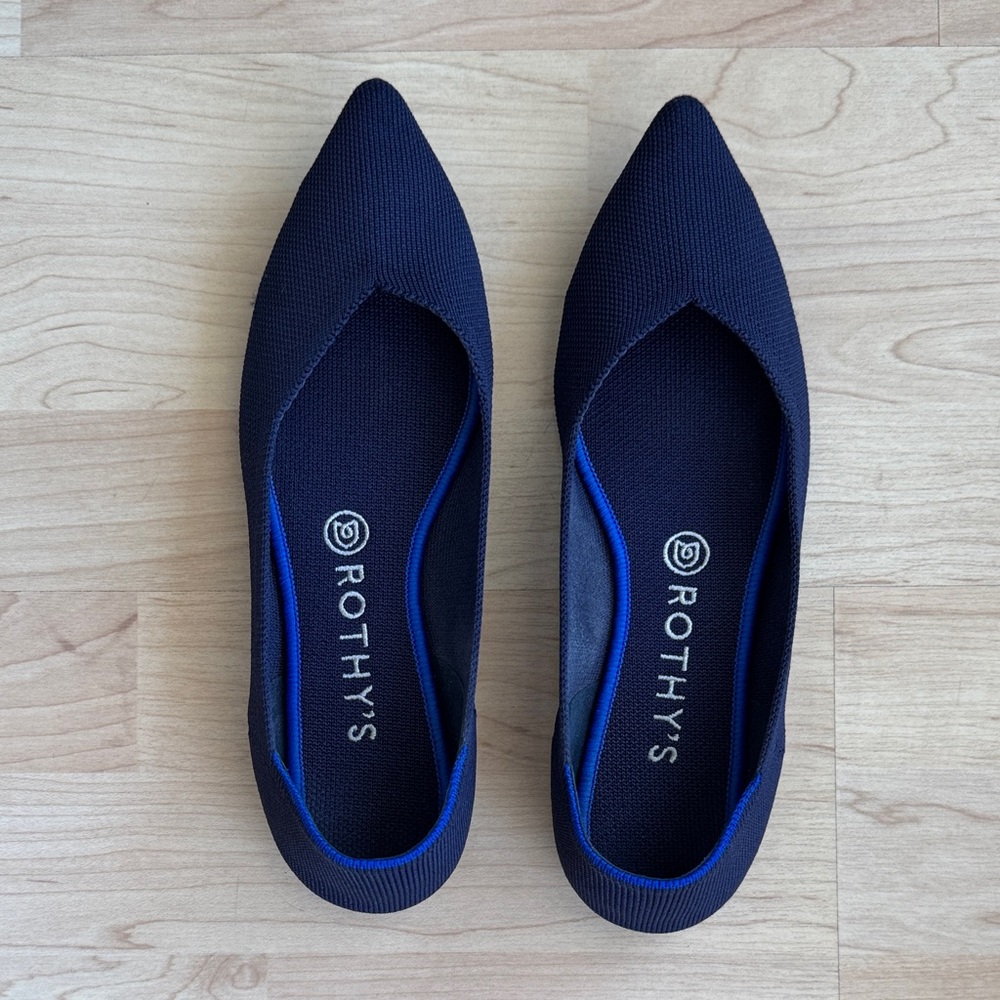 Rothy's Women's Dark Blue Pointed Flats